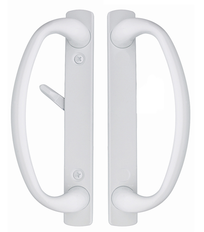 Charlotte Sliding Glass Door Handle Set in White Color