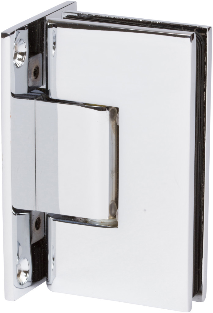 heavy duty wall to glass shower hinge in chrome finish