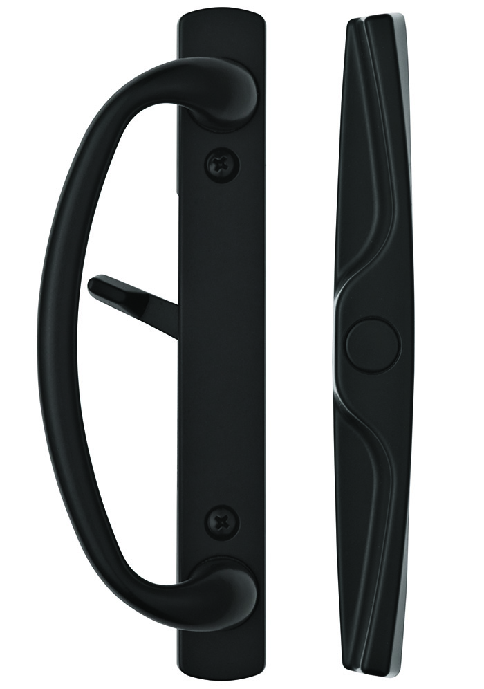 sliding door handle set in black finish