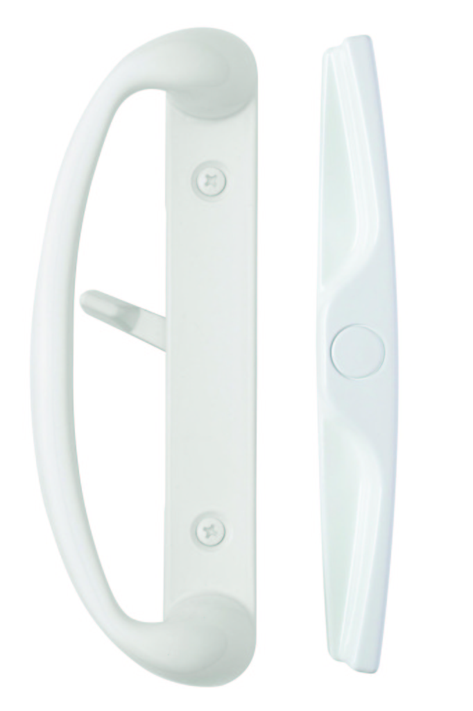 Euro Sonoma Sliding Glass Door Handle Set in White Handle
