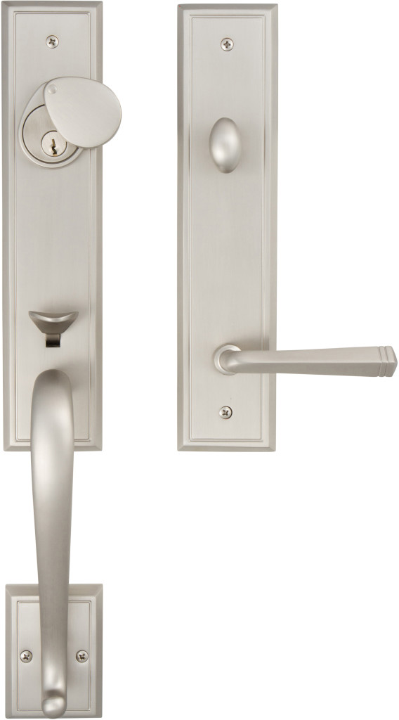 san jose solid brass entry door handle set