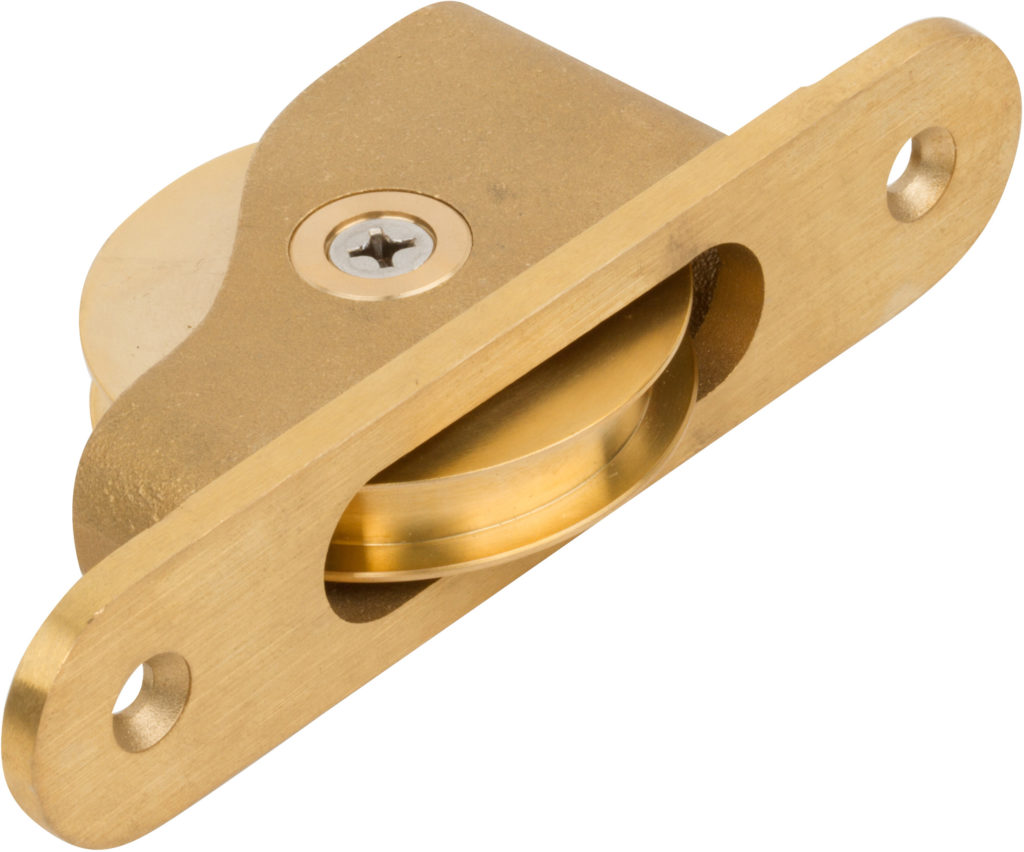 Solid Brass Window Sash Pulley with Precision Bearing Wheel