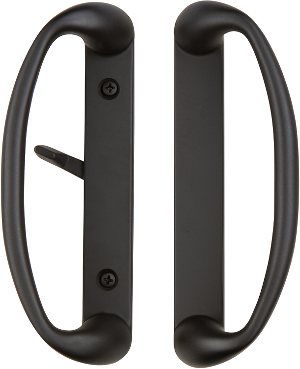 Sliding door handle in bronze finish