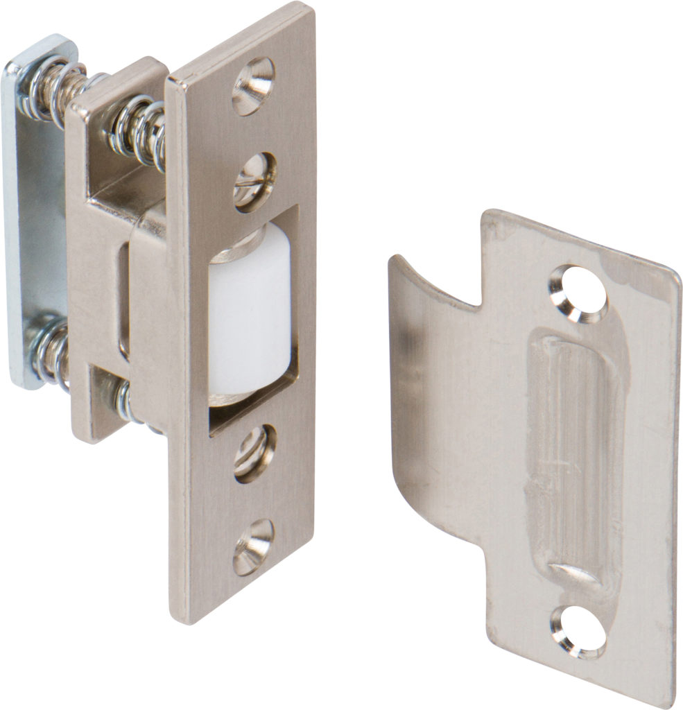 Adjustable Door Roller Latch in Brushed Nickel Finish
