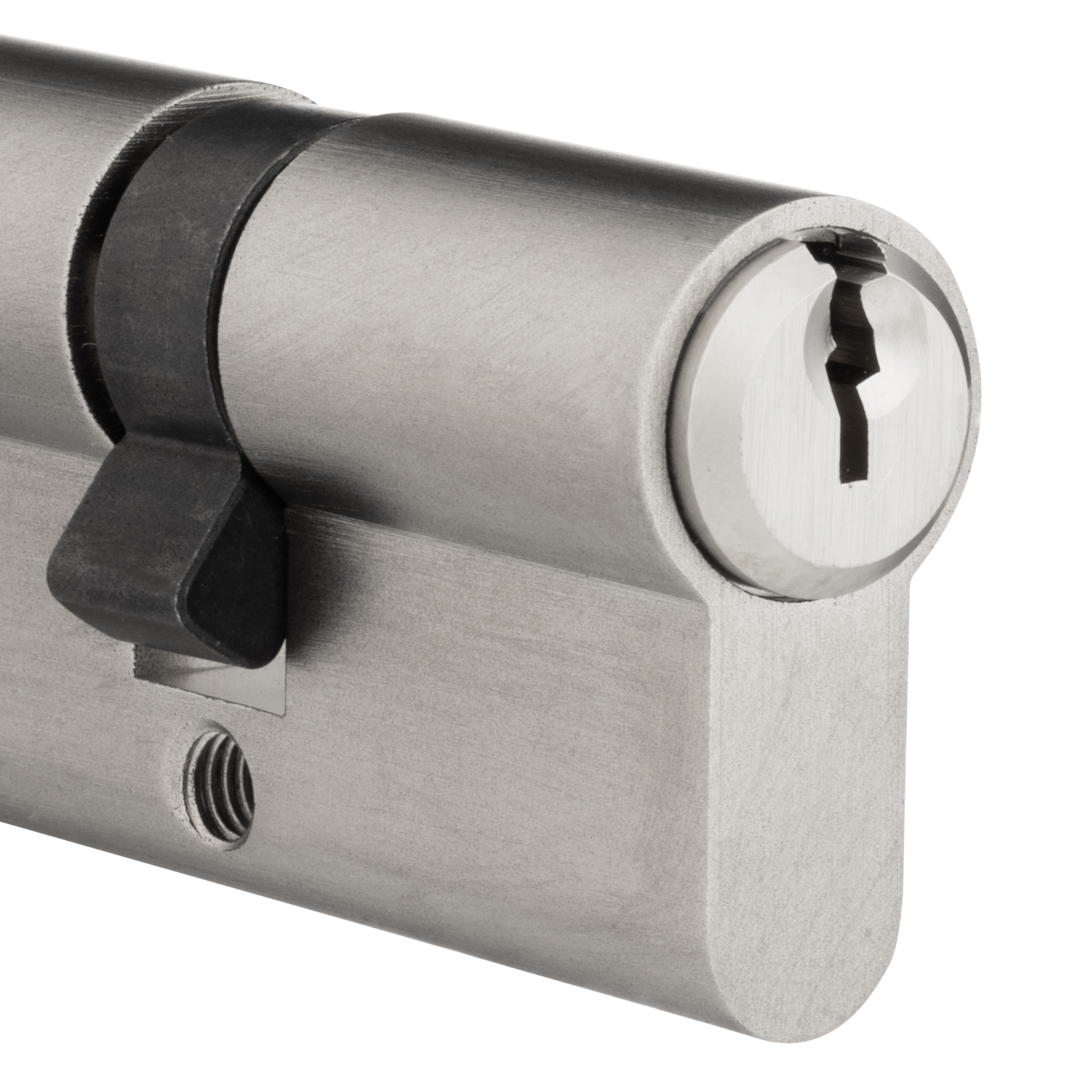 "90Degree Europrofile Cylinder Lock Brushed Nickel"