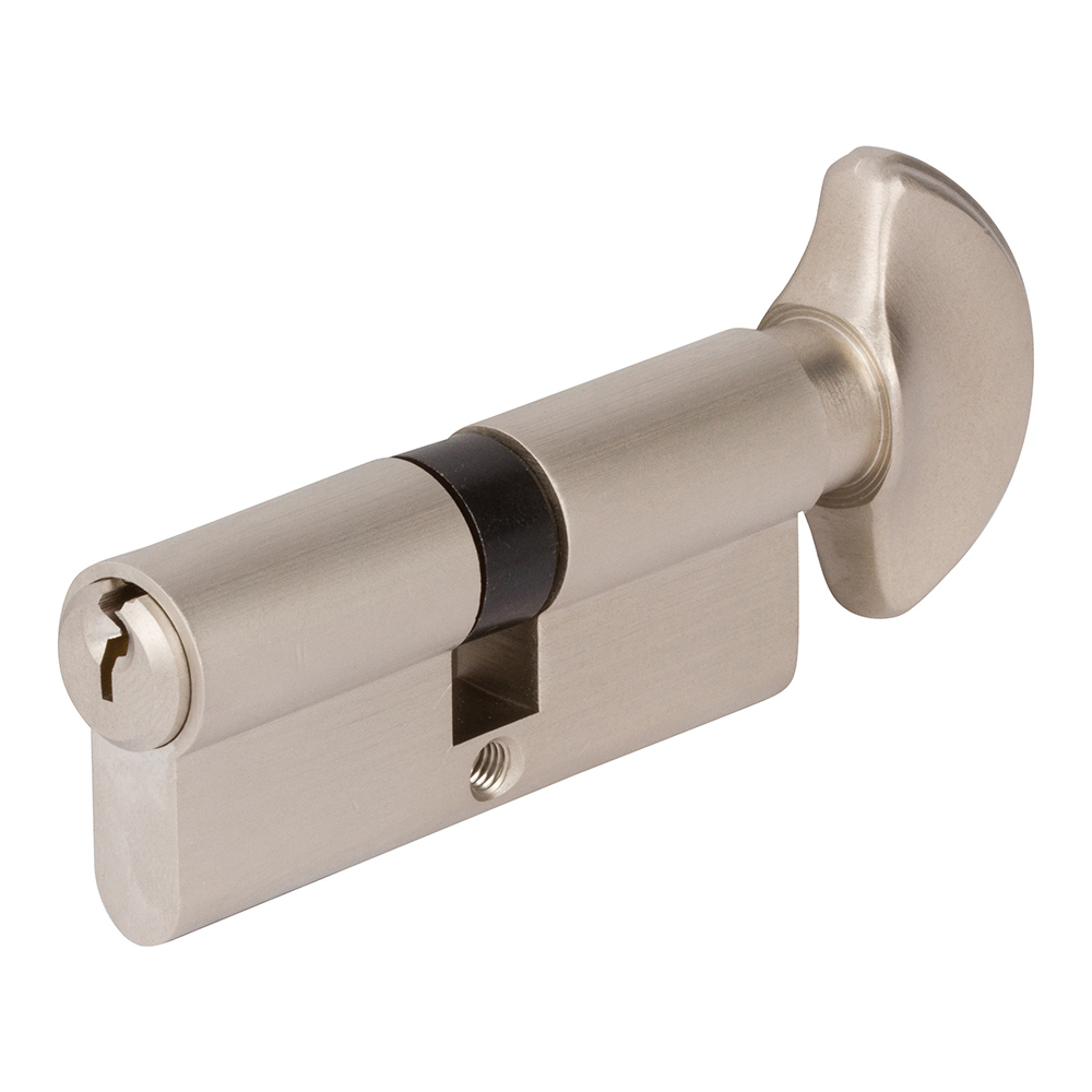 Brass or Satin Chrome for UPVC Doors Double Euro Profile Cylinder Lock Nickel 