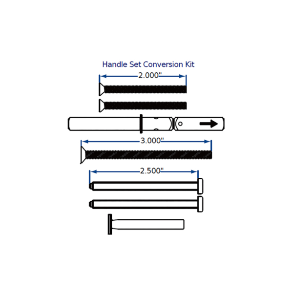 PADB2P250A Sapphire Deadbolt Conversion Kit for 21/4" Thick Doors Rockwell Security Inc.