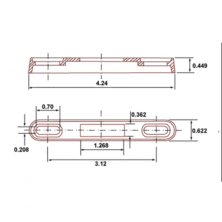Keeper for Sliding Door Mortise Lock Rockwell Security