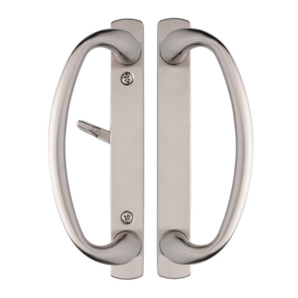 Charlotte Sliding Door Handle Set 315/16" CTC Screw Holes Satin Nickel
