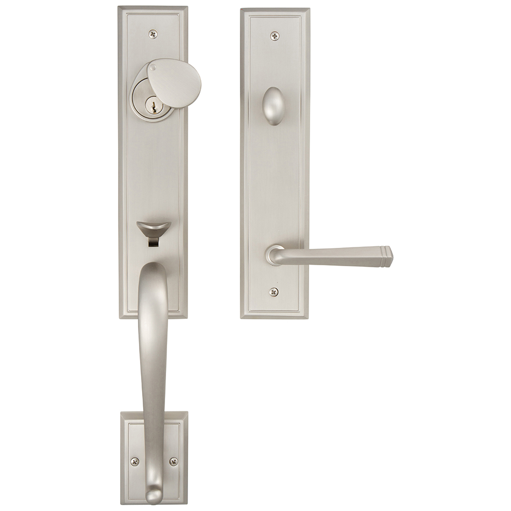 Rockwell Premium Lumina Solid Brass Entry Door Handle Set