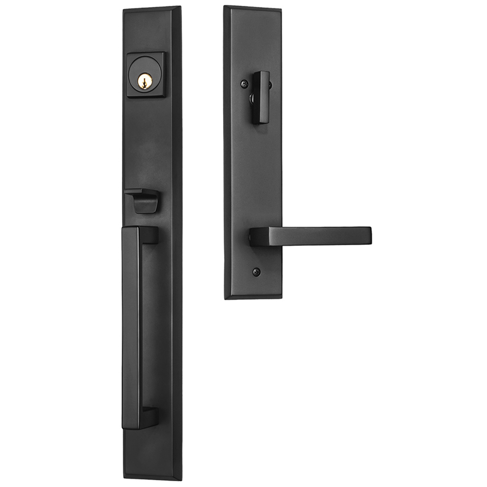 Lumina Solid Brass Entry Door Handle Set