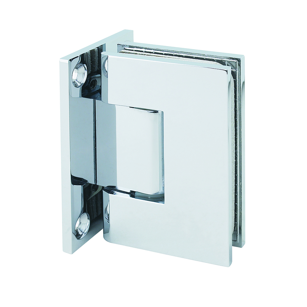 Shower Door Hinge, Wall to Glass, Brushed Nickel