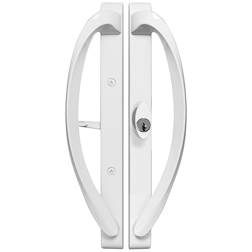 Rockwell Modena Sliding Patio Door Handle | Center Keylock | White